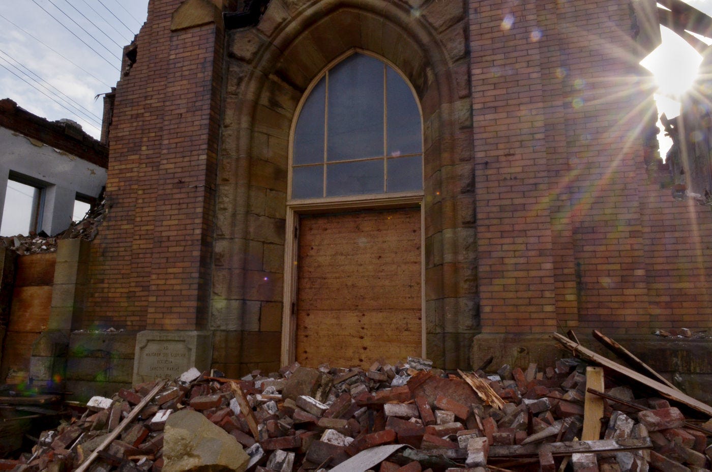 As St. Mary&#39;s Church comes down, new St. Monica&#39;s will soon rise