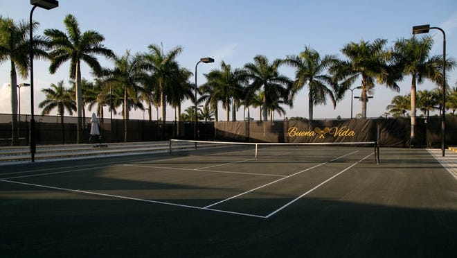 Buena Vida Har-Tru tennis courts in Wellington, Florida on Dec. 19, 2014. (Allen Eyestone / The Palm Beach Post)