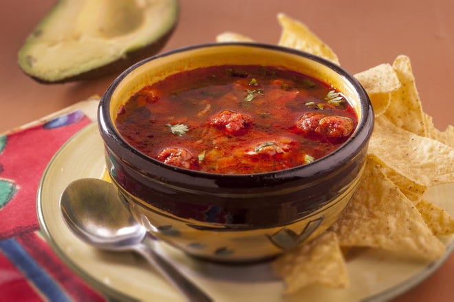 Add a craft beer and some tortilla chips to this soup, and you have an elegant dinner.
