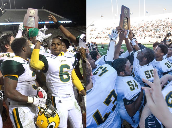 The state football championships Crest and Shelby won, both on Dec. 13, highlighted a successful 2014 sports year in Cleveland County. (Star archives)