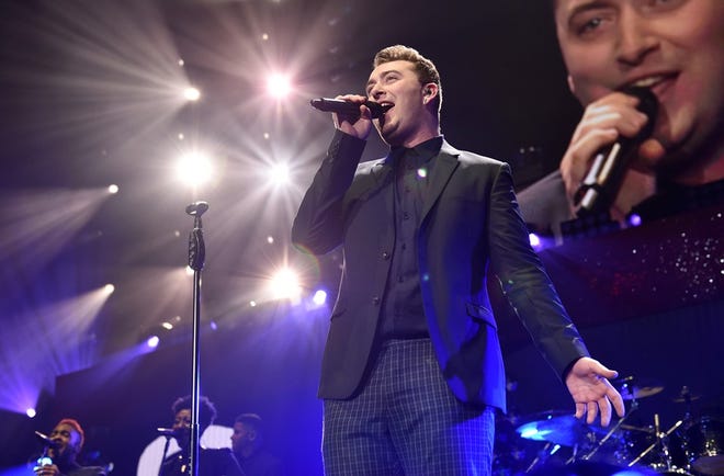 Sam Smith performs at the KIIS FM's Jingle Ball at the Staples Center on Dec. 5 in Los Angeles. His album “In the Lonely Hour” was The Associated Press' No. 1 album of 2014.
