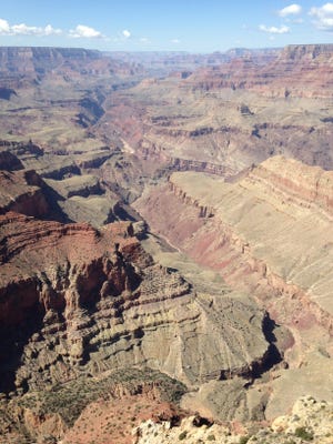 The Grand Canyon viewed from Desert Drive, looking almost 5,000 feet down to the Colorado River.

COURTESY OF TIM VIALL