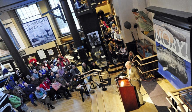 Standard-Times photo

A rapt audience listens to a reading of Moby-Dick at the New Bedford Whaling Museum last year.