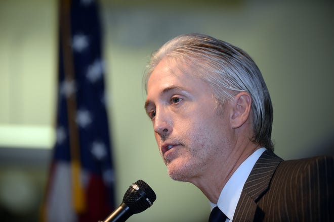 U.S. Rep. Trey Gowdy speaks at the Kiwanis Clubs of Spartanburg and Boiling Springs 25th annual “Terrific Kid of the Year” luncheon at First Baptist Church of Spartanburg in April 2014.
