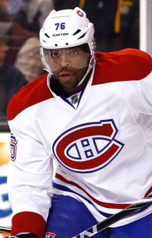 Montreal Canadiens' P.K. Subban has eight goals and 19 assists this season, despite committing to a spot on the defensive line.