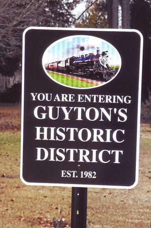 Courtesy Guyton Historic Society Guyton's Historic Society recently installed four signs to mark the city's historic district.