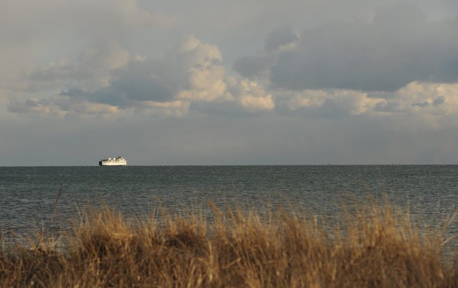 A Steamship Authority vessel heads out to sea off Squaw Island Wednesday afternoon. Proponents of keeping Nantucket Sound clear of wind turbines were heartened by the news that the Cape Wind developer has potentially lost two key energy contracts that could doom the project. 

Merrily Cassidy/Cape Cod Times