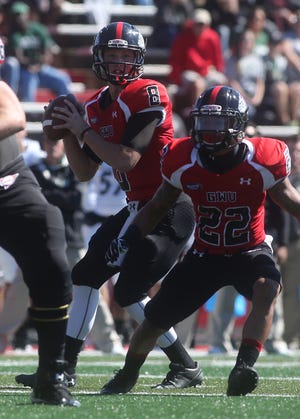 Gardner-Webb quarterback Lucas Beatty, 8, completed his career as the No. 2 passer all-time at the school. He was named to the Football Championship Subdivision Athletics Directors (FCS ADA) All-Star Team for his efforts in 2014. (Star archives)