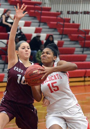 Norwich Free Academy's leading scorer, Cebria Outlow has missed time with bone bruise around her knee. Several local teams are starting to feel the weight of injuries. FILE/ NORWICHBULLETIN.COM