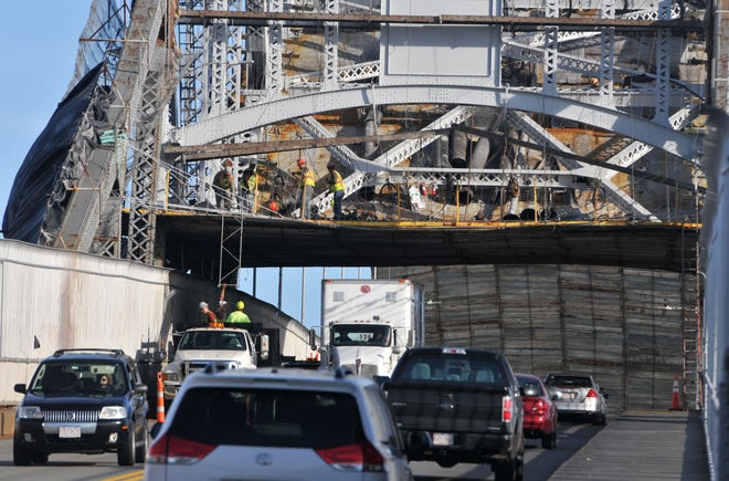 Mike Walsh, a U.S. Army Corps of Engineers project manager, says the Bourne and Sagamore bridges have become "functionally obsolete" requiring more and more repairs that lead to traffic tie-ups in the offseason. Steve Heaslip/Cape Cod Times file