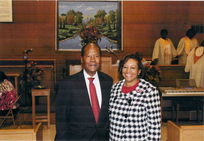 J.H. Ford, pastor of the Greater St. Luke Missionary Baptist Church, poses with his wife, Sherry L. Ford.