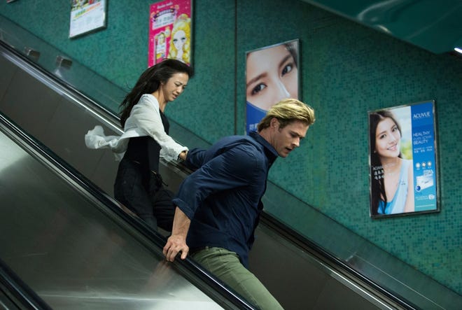 Tang Wei and Chris Hemsworth in action thriller "Blackhat." Legendary-Universal Pictures