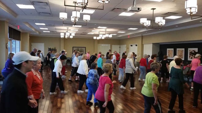 Courtesy of Lori Holland Members of the Way to Go program participate in a fitness dance class.