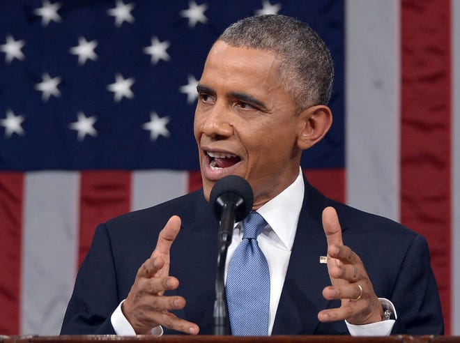 President Barack Obama says it's time to turn the page after years of economic hardship at home and wars overseas.