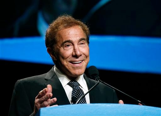Steve Wynn, CEO of Wynn Resorts, delivers the keynote address at Colliers International Annual Seminar at the Boston Convention Center in Boston, Jan, 15. Wynn says his $1.6 billion resort on the waterfront across Boston will offer the largest hotel rooms outside of Las Vegas and echo the "grand hotels" of the past.