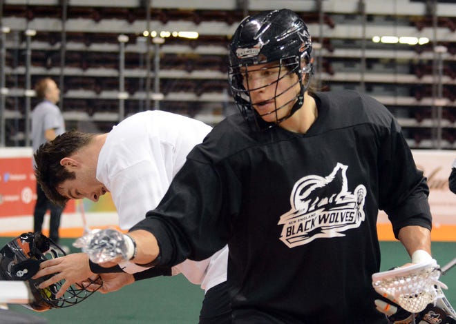 New England rookie defender Bill O'Brien has boosted the Black Wolves this season with his aggressive play. The Black Wolves host the Minnesota Swarm at 7 p.m. tonight at Mohegan Sun Arena. John Shishmanian/ NorwichBulletin.com