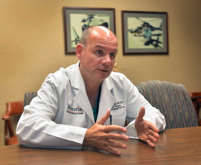 Steve Bisson/Savannah Morning News - Dr. James Dunne, chief of Trauma Services and Surgical Critical Care at Memorial Health Medical Center.