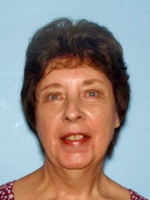 This photo provided Monday, Jan. 26, 2015, by the Cobb County Police Department, shows June Runion, of Marietta, Ga. Runion, 66, and her husband Elrey "Bud" Runion, 69, are missing after driving across the state to check out a classic car advertised on Craigslist, and police say the man who last had phone contact with them faces charges. Investigators have obtained warrants for 28-year-old Ronnie Adrian "Jay" Towns on charges of giving false statements and criminal attempt to commit theft by deception. Towns hasn't been accused of harming the couple. (AP Photo/Courtesy of the Cobb County Police Department)