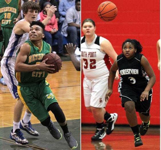 Bessemer City's Asante Sanders, left, and Forestview's Nikkyana McCaskill lead their teams into key games Friday.