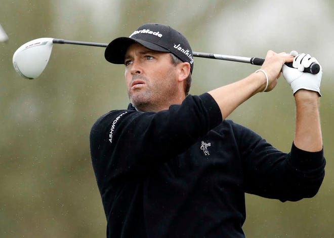 Ryan Palmer tees off on the fifth hole during the second round of the Phoenix Open on Friday.