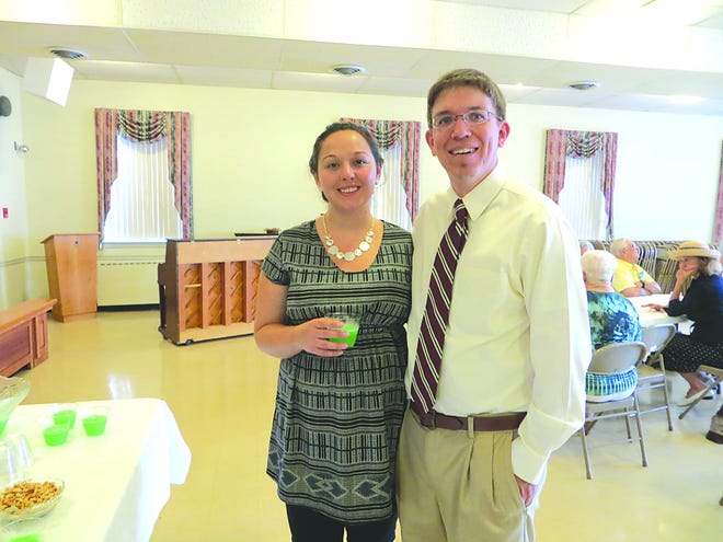 Emily and Brian Adams attended a function at Grace United Church of Christ. He passed away Saturday, a week before his formal installation as pastor of the church.