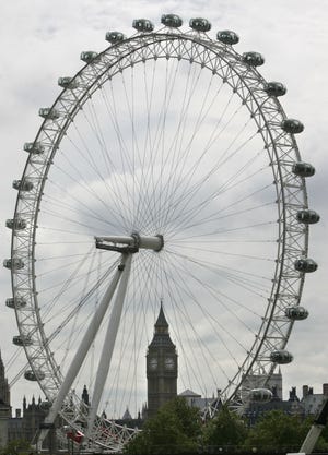 The London Eye, the city's giant sightseeing wheel.