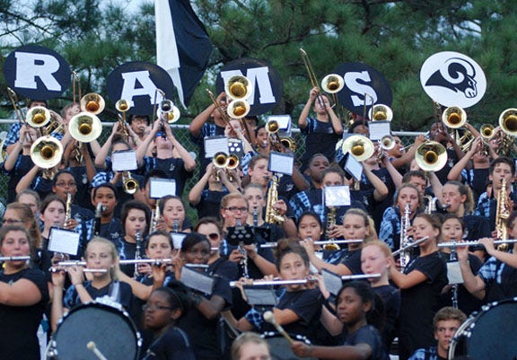 The Havelock High School band performs recently. The group is raising money for a trip to Washington.