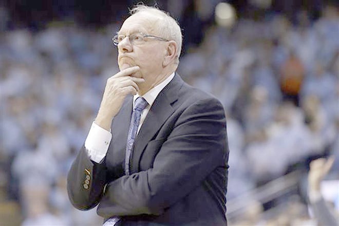 Syracuse coach Jim Boeheim watches during the second half of the Orange's Jan. 26 game at North Carolina. 

 

AP Photo/Gerry Broome