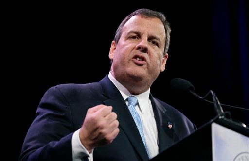 In this Jan. 24, 2015, photo, New Jersey Gov. Chris Christie speaks during the Freedom Summit in Des Moines, Iowa. (AP Photo/Charlie Neibergall)