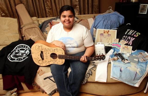 Destiny Roberts received a special care package from Taylor Swift.