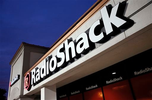 This Tuesday, Feb. 3, 2015 file photo shows a RadioShack store in Dallas. The electronics retailer filed for Chapter 11 bankruptcy protection on Thursday, Feb. 5, 2015. (AP Photo/Tony Gutierrez, File)