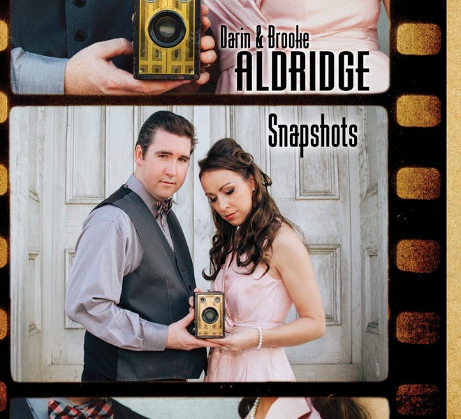 The cover of Darin and Brooke Aldridge's new CD, Snapshots.