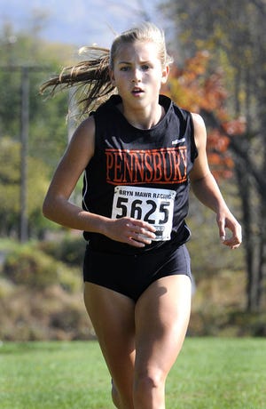 Pennsbury's Olivia Sargent wins the Suburban One National conference Girls Cross country championships held at Lehigh University on Friday.
