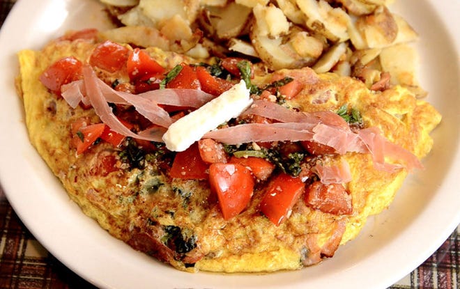 Bruschetta and Prosciutto with Fresh Mozzarella Cheese Omelet at Vera's Country Cafe.