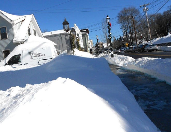 North Easton Village has received more than three feet of snow since Jan. 24.