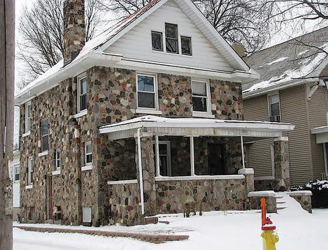 This house at 1011 N. Glenwood Ave. in Peoria is unique in the Uplands neighborhood. Dating from 1909, it's made of stone. The Peoria Zoning Board of Appeals has granted a limited variance regarding reconstruction of the front porch.