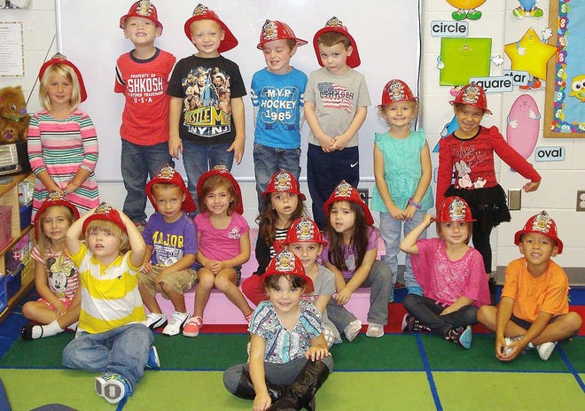 Herkimer-Fulton-Hamilton-Otsego BOCES pre-kindergarten students at Frankfort-Schulyer pose for a photo during Fire Prevention Week. SUBMITTED PHOTO