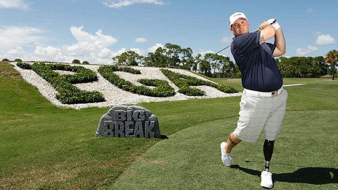 Chad Pfeifer, an Iraq veteran amputee who is a cast member of Big Break The Palm Beaches. (Photo courtesy The Golf Channel)