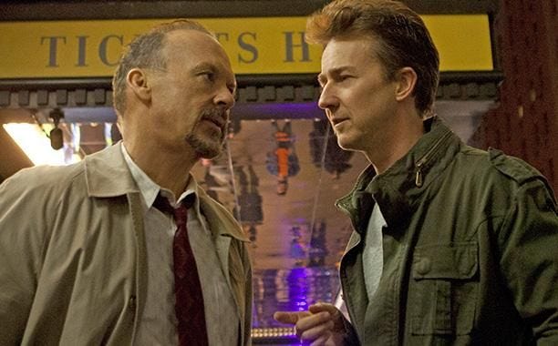 Michael Keaton and Edward Norton star in "Birdman," the top rental and seller.