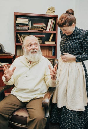 Walt Whitman and  his housekeeper Mary (Sabrina Profitt).