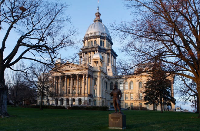Illinois State Capitol building, exterior, Thursday Nov. 15, 2012 in Springfield, Ill.. Rich Saal/The State Journal-Register ¬