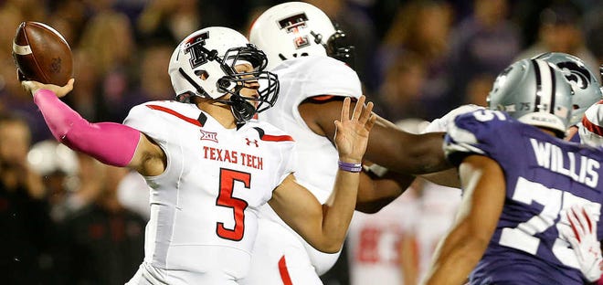 Texas Tech quarterback Patrick Mahomes will try to lock down a starting role during spring practice. (FILE)