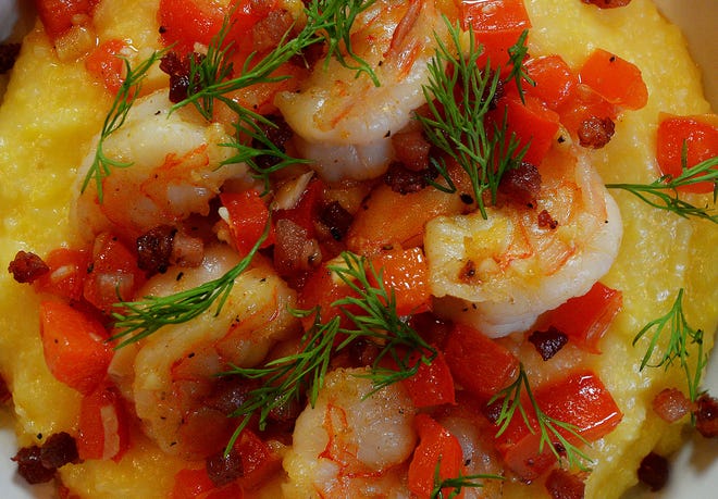 Chef Shereen Pavlides' Italian-style shrimp and grits.