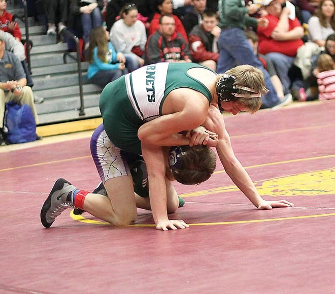 Caleb Henckel of Mendon qualified for the state finals this season by taking second place on Saturday at 125 pounds.