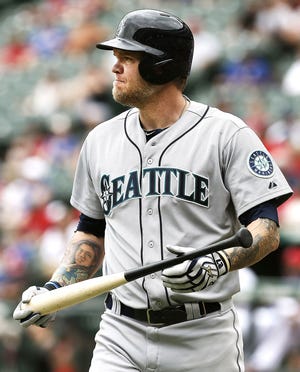 Seattle Mariners designated hitter Corey Hart (27) during a baseball game against the Texas Rangers last season. The Pirates signed Hart in the off-season.