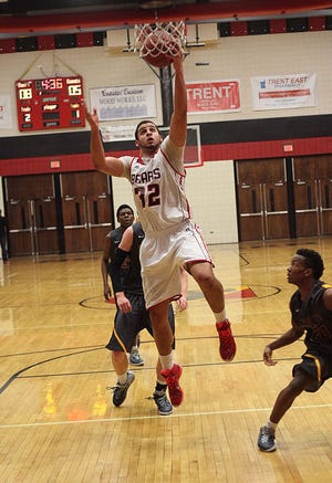 New Bern senior Collin Jacobs drives to the basket during a game earlier in the season. New Bern travels to Apex, the reigning NCHSAA 4A state champions, at 6 p.m. on Wednesday.