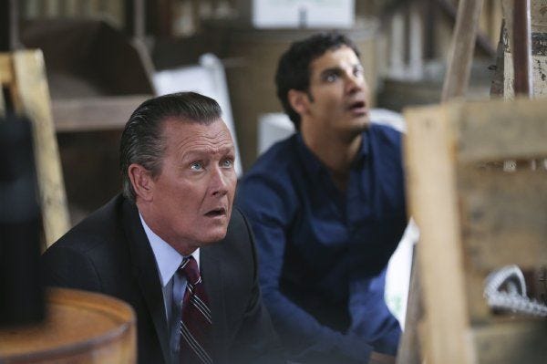 Robert Patrick, left, stars as Agent Cabe Gallo and Elyes Gabel as Walter O'Brien on 'Scorpion.'