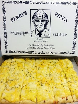 Ferri's famous potato pizza is sold only during the Lenten season. To place an order, please call 570-842-3130.
