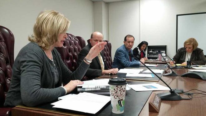 Shawnee County Commissioner Shelly Buhler speaks during a commission meeting Thursday morning.
