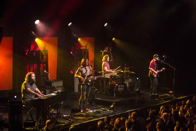 Dylan Kongos, Daniel Kongos, Jesse Kongos and Johnny Kongos with Kongos, shown here Feb. 5 in Atlanta, headlined Stage AE in Pittsburgh on Tuesday night.